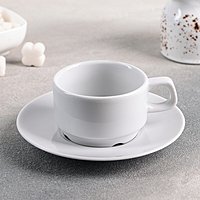 Кофейная пара 170 мл "Белая" (штабелируемая)