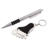 Набор подарочный 2в1: ручка, брелок-фонарик