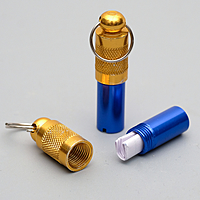 Адресник цветной для вложения записки, 0,8 х 3,3 см, микс цветов