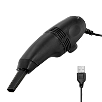 USB Пылесос LuazON для ПК, с насадками, USB, черный