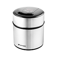 Мороженица Kitfort KT-1804, полуавтомат, 12 Вт, 2 л, съёмная чаша, серебристая