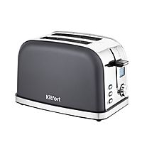 Тостер Kitfort KT-2036-5, 950 Вт, 2 тоста, дисплей, разогрев, цвет графит