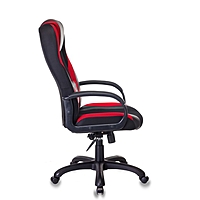 Кресло игровое  VIKING-9/BL+RED черный/красный искусст.кожа/ткань