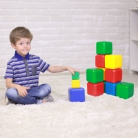 Набор цветных кубиков, 16 штук 12 × 12 см