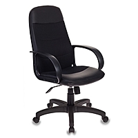 Кресло руководителя  CH-808AXSN/LBL+TW-11 черный,  искусст.кожа/сетка