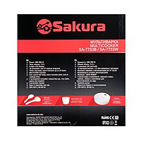 Мультиварка Sakura SA-7753W, 800 Вт, 5 л, 37 программ, с антипригарным покрытием