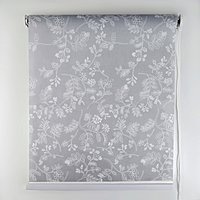 Штора рулонная 3D принт 90х200 см "Цветенье", цвет серый