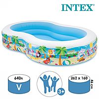 Бассейн надувной Морской берег 262х160х46см 56490NP INTEX