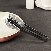 Щипцы кухонные с перфорацией, 201 сталь, 18х3,6 см