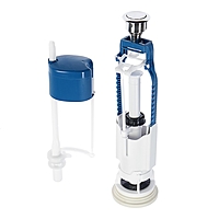 Арматура для смывных бачков "УКЛАД" - 2, с нижней подводкой 1/2", однокнопочная, хром