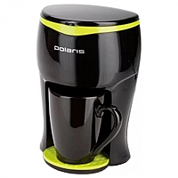 Кофеварка Polaris PCM 0109 черный/салатовый