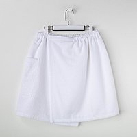 Мужской килт для сауны с карманом Экономь иЯ,50*150 см, белый, 360 г/м2, хл.100% с AIRO