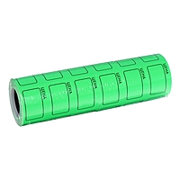 Набор из 6 роликов, в 1 ролике 200 шт, ценники самоклеящиеся 35*50мм зеленые