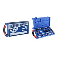 Набор инструментов в кейсе TUNDRA, подарочная упаковка, CrV, 1/2", 23 предмета