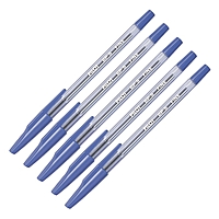 Набор ручек шариковых Pilot BP-SF, уз 0.7мм, чернила син на масл. основ, метал. наконечн 5шт