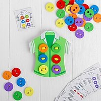 Развивающий набор шнуровка" Пришей пуговку" 4х18х16 см