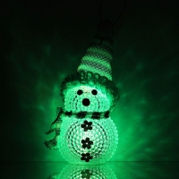 Игрушка световая "Снеговик" (батарейки в комплекте) 5х13 см, 1 LED, ЗЕЛЁНЫЙ