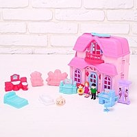 Дом для кукол "Семья" свет, звук,  с фигурками, с аксессуарами