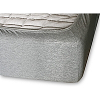 Простыня на резинке «Купу-купу», 90х200х20 см, серый, трикотаж
