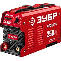Инверторный аппарат "ЗУБР" СА-250, 9.3 кВт, 20-250 А, ММА, ПВ 70%, d 1.6-6 мм, антизалипание   48745