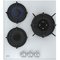 Варочная поверхность KRONA FIERO 45 WH, газовая, 3 конфорки, 45 см, белая