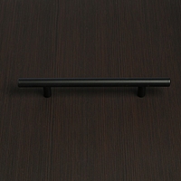 Ручка рейлинг, облегченная, d=12 мм, м/о 128 мм, цвет черный