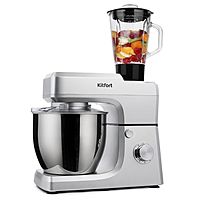 Миксер Kitfort КТ-1339-1, планетарный, 1200 Вт, 1.5 л, 6 скоростей + импульс, серебристый