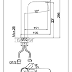 Смеситель для раковины D&K Rhein Marx DA1392001 высокий хром
