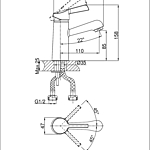 Смеситель для раковины D&K Rhein Schiller DA1462101 хром
