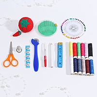 Набор для шитья в пластиковой сумочке, 21 предмет, цвета МИКС