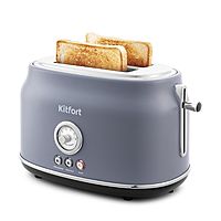 Тостер Kitfort КТ-2038-3, 815 Вт, 2 тоста, 6 степеней обжаривания, серый