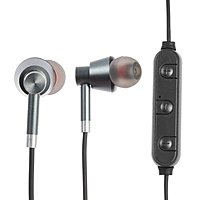 Наушники беспроводные LuazON VBT 1.4, вакуумные, магнитные, Bluetooth 4.2, 90 мАч, серые