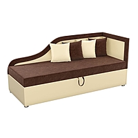 Детский диван «Дюна», механизм выкатной, микровельвет, цвет коричневый / бежевый