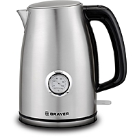 Чайник электрический BRAYER 1022BR, 2150 Вт, 1.7 л, металл, термометр
