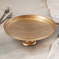 Блюдо для торта на ножке «Золотая кувшинка», 28 см