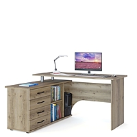 Компьютерный стол «КСТ-109 Л», 1400 × 1270 × 750 мм, левый, цвет дуб делано