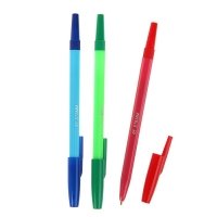 Набор ручек шариковых микс 3 цвета Стамм 049, узел 1.0 мм, чернила: синие, красные, зеленые, европодвес