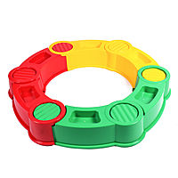 Песочница пластиковая, 115 × 115 × 20 см, разноцветная, «Круг»