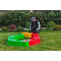 Песочница пластиковая, 115 × 115 × 20 см, разноцветная, «Круг»