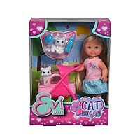 Кукла «Еви» 12 см, на прогулке с котятами