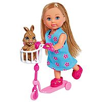 Кукла «Еви» 12 см, на самокате с кроликом
