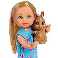Кукла «Еви» 12 см, на самокате с кроликом