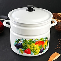 Касрюля 10 л, цилиндр, деколь МИКС