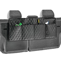 Органайзер на спинку сидения в багажник, экокожа, ромб, черный, размер 95х40 см