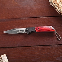 Нож складной, рукоять красное дерево
