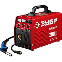 Сварочный полуавтомат «ЗУБР» ПС-200, инверторный, 6.4 кВт, max 29 А, ММА, MIG, MAG, КПД 85%