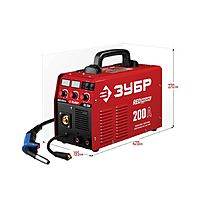Сварочный полуавтомат «ЗУБР» ПС-200, инверторный, 6.4 кВт, max 29 А, ММА, MIG, MAG, КПД 85%