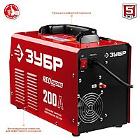 Сварочный полуавтомат «ЗУБР» ПС-200, инверторный, 6.4 кВт, max 29 А, ММА, MIG, MAG, КПД 85%