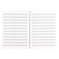 Тетрадь для нот А4, 50 листов, на гребне, вертикальная, 4 вида