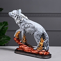 Статуэтка "Волк шагающий" серебро